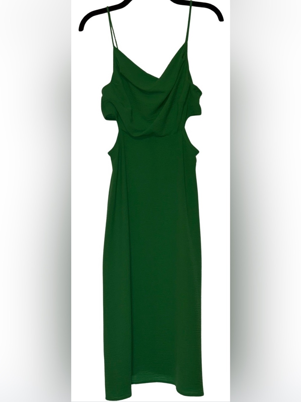 Rolla Coster Green Cowl Sleeveless Midi Dress NWOT
